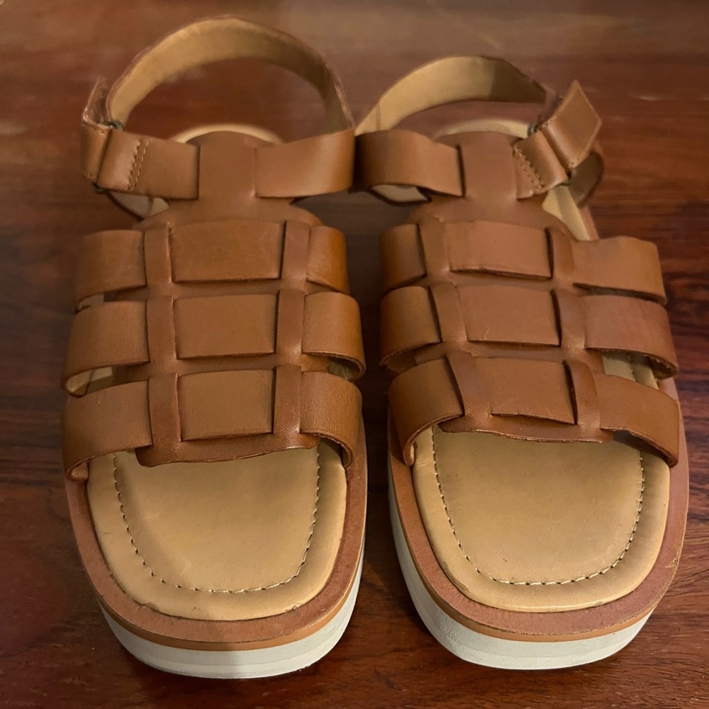 Madewell The Fisherman Flatform Sandal Size 8